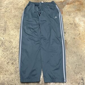 Adidas Climalite Track Pants Men’s Medium Gray Loose Straight Sportswear Retro